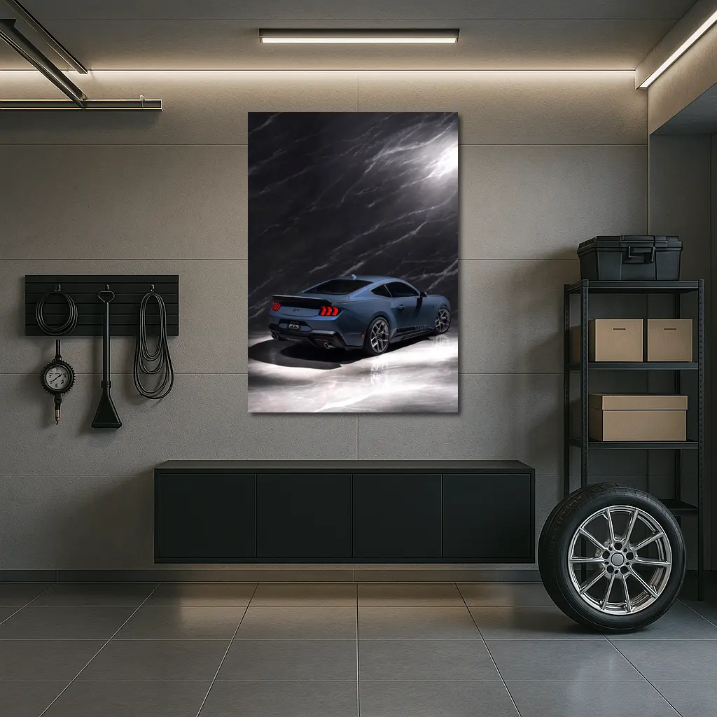 Ford Mustang RTR Dark Marble Background – Wall Art