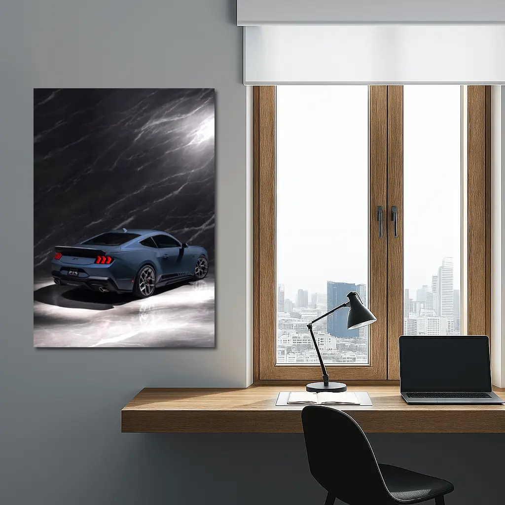 Ford Mustang RTR Dark Marble Background – Wall Art