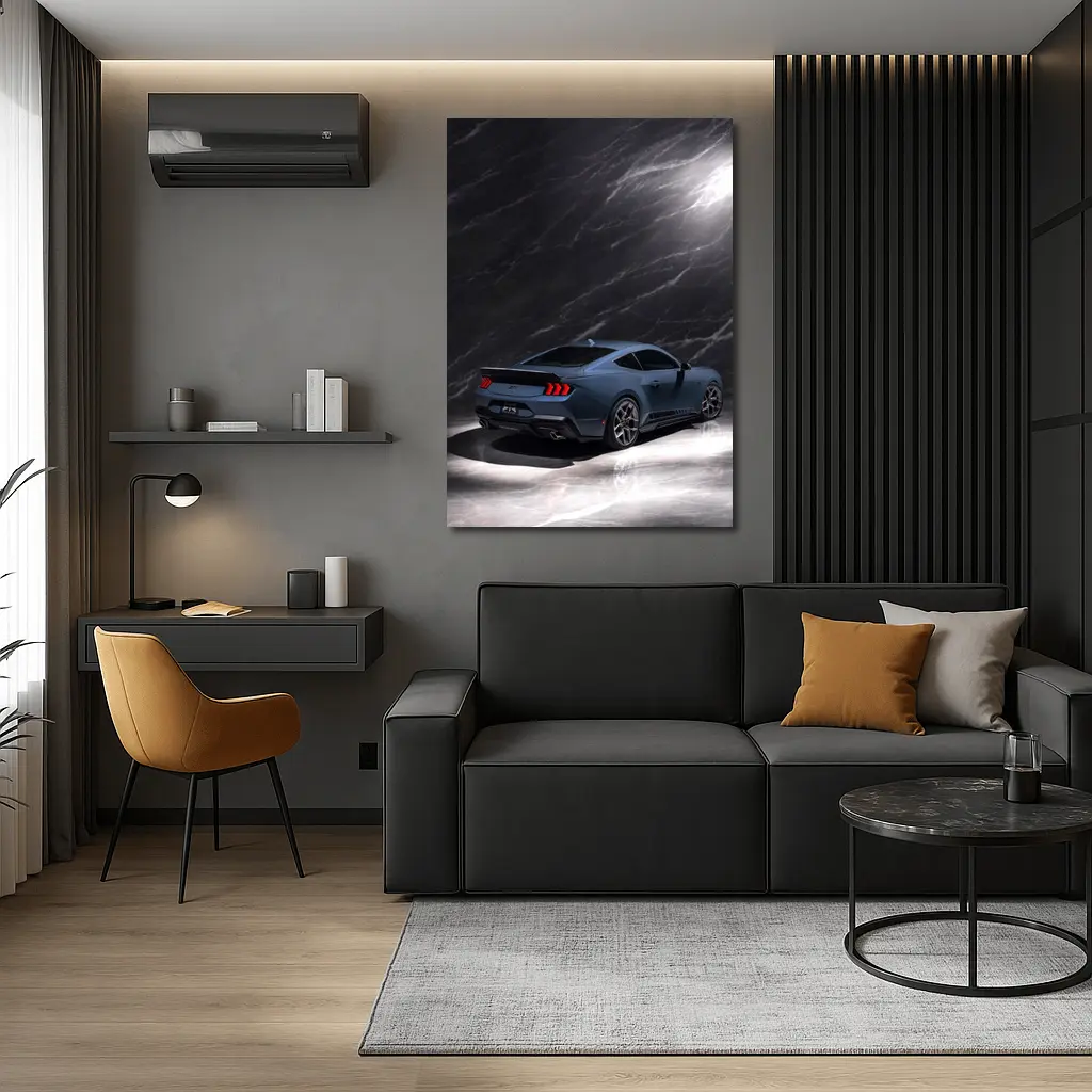 Ford Mustang RTR Dark Marble Background – Wall Art
