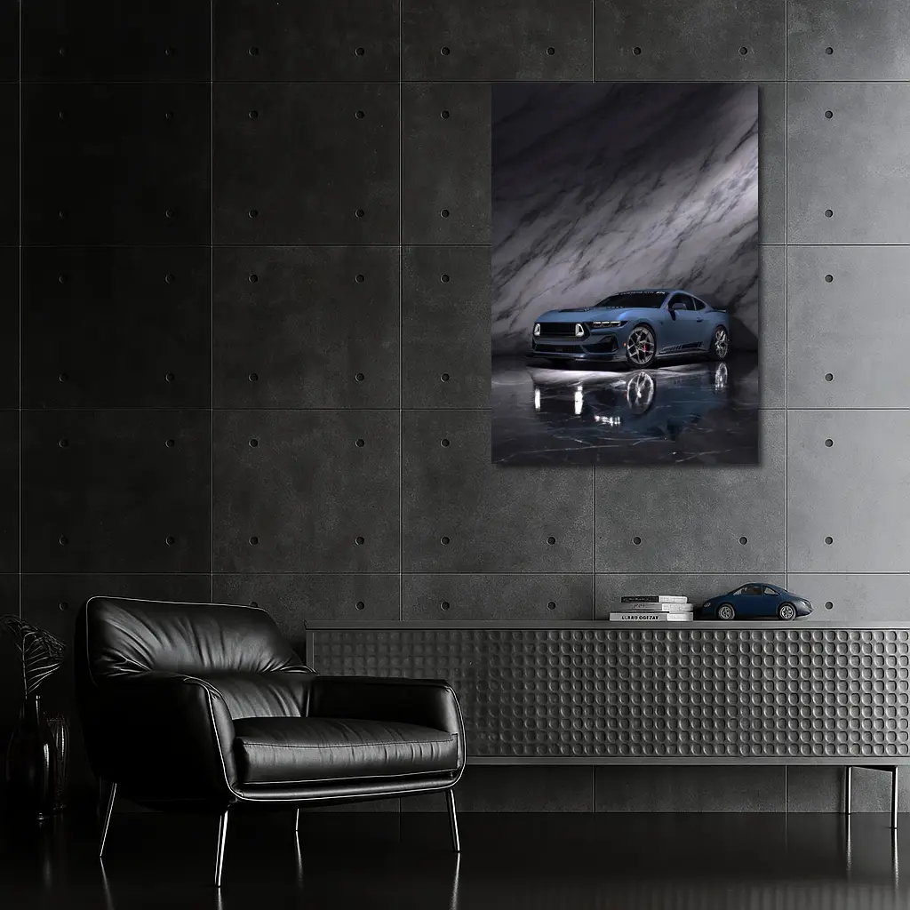 Ford Mustang RTR Spec Blue Marble Studio – Wall Art