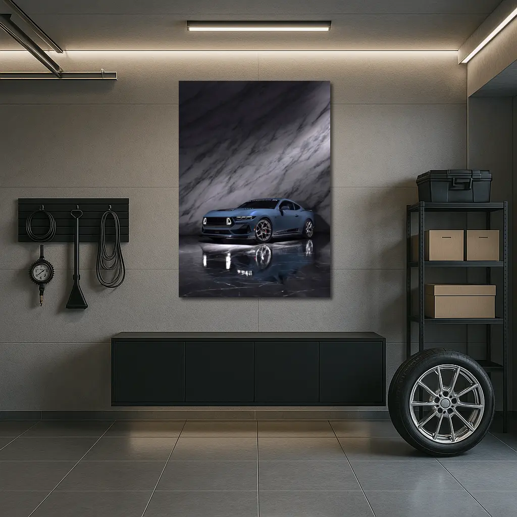 Ford Mustang RTR Spec Blue Marble Studio – Wall Art