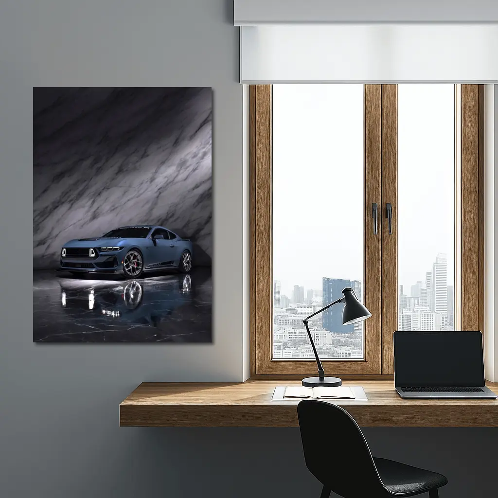 Ford Mustang RTR Spec Blue Marble Studio – Wall Art