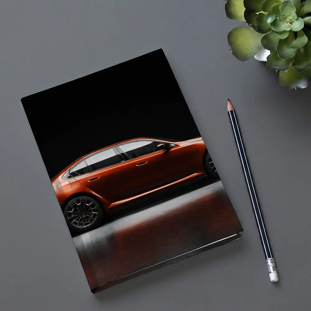 BMW Five Series Orange Dark Studio Side – Notebooks
