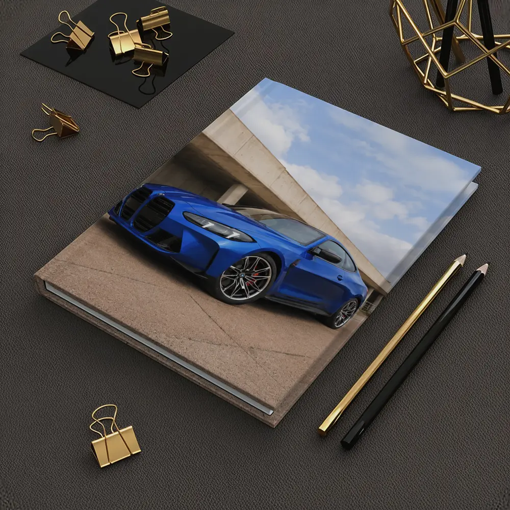 BMW M4 Blue Coupe Concrete Architecture Background – Notebooks