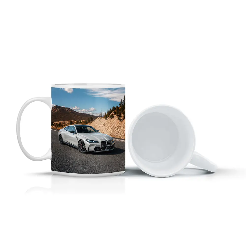 BMW M4 Coupe on Mountain Road – Mugs