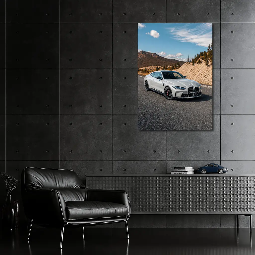BMW M4 Coupe on Mountain Road – Wall Art