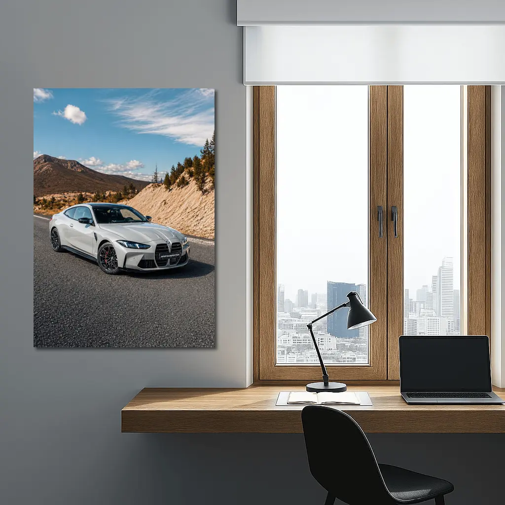 BMW M4 Coupe on Mountain Road – Wall Art