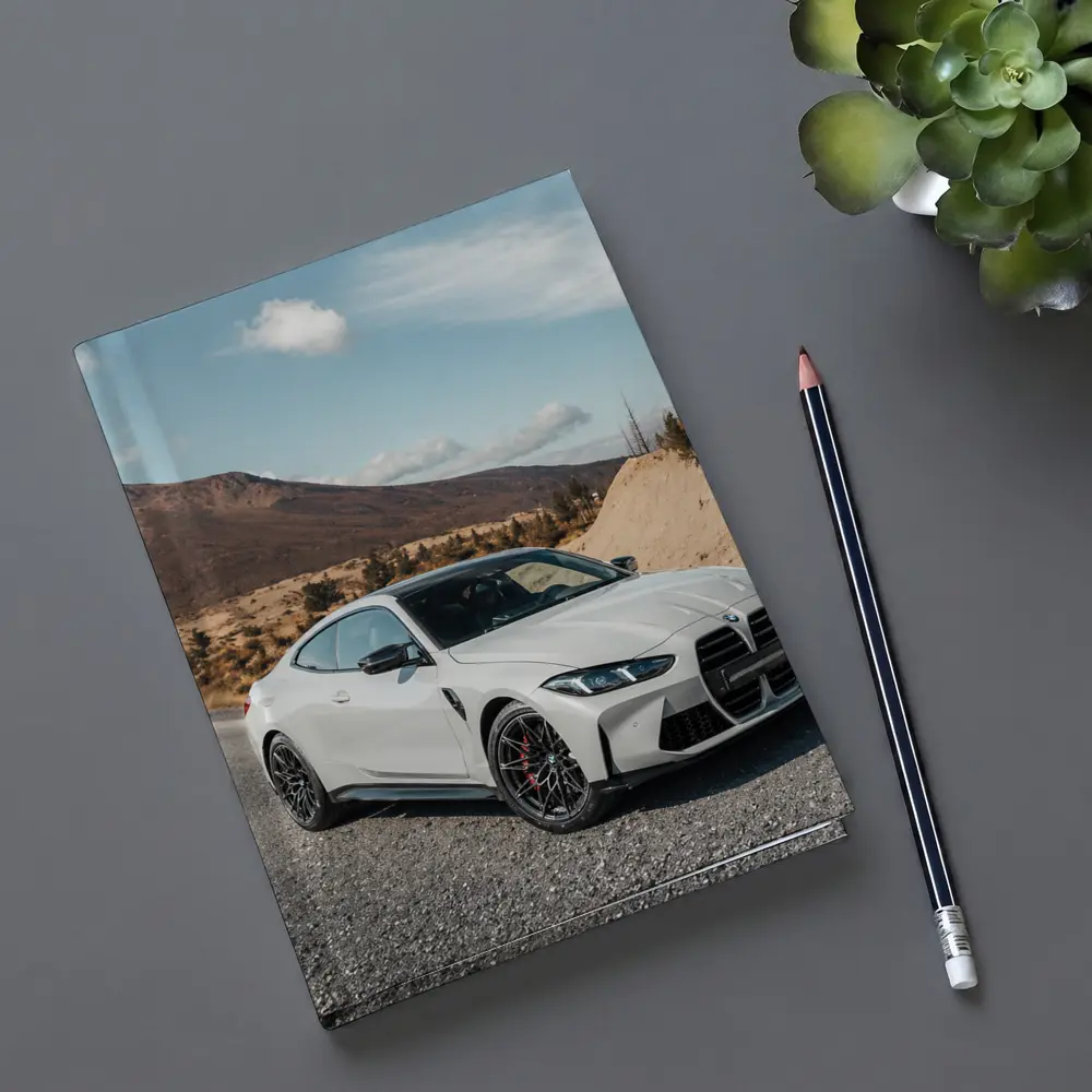 BMW M4 White Coupe Mountain Road – Notebooks