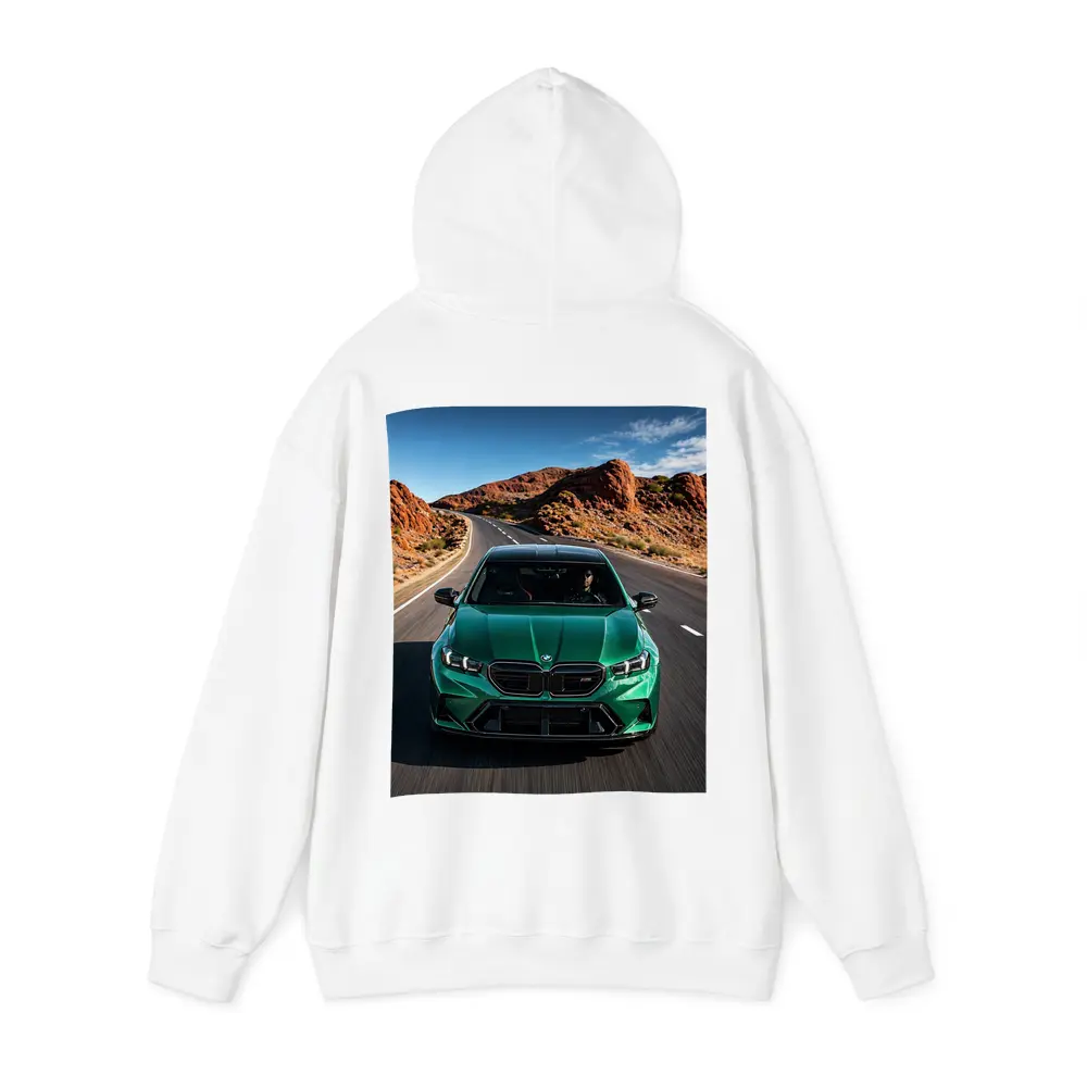 BMW M5 Sedan Green Desert Road Drive – Hoodies