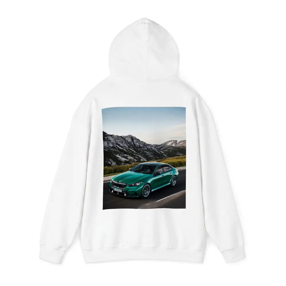 BMW M5 Green Sedan Mountain Road Drive – Hoodies