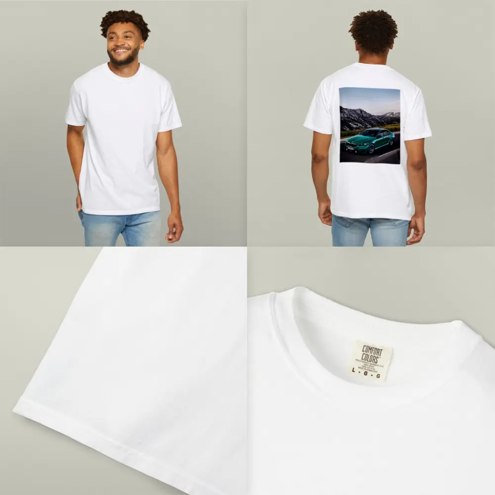 BMW M5 Green Sedan Mountain Road Drive – T-Shirts