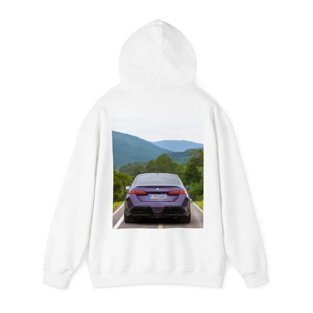 BMW M5 Purple Sedan Mountain Road Drive – Hoodies