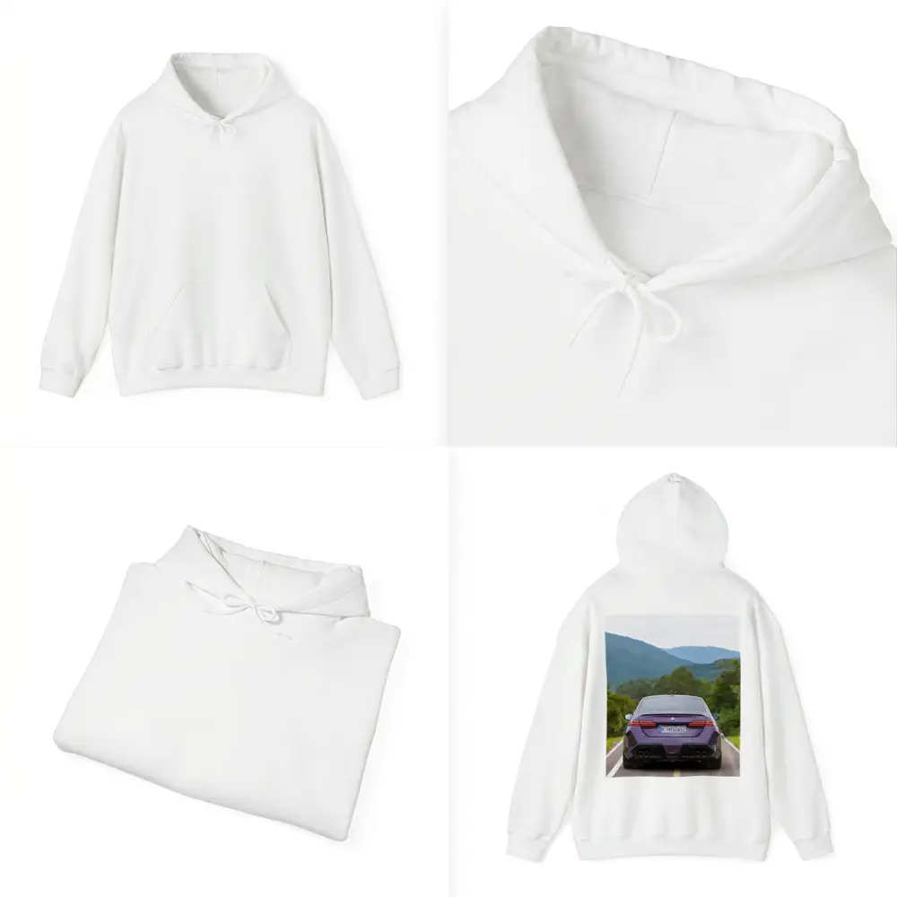 BMW M5 Purple Sedan Mountain Road Drive – Hoodies