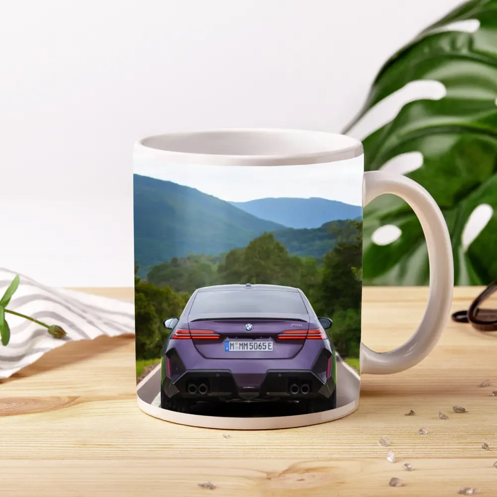 BMW M5 Purple Sedan Mountain Road Drive – Mugs