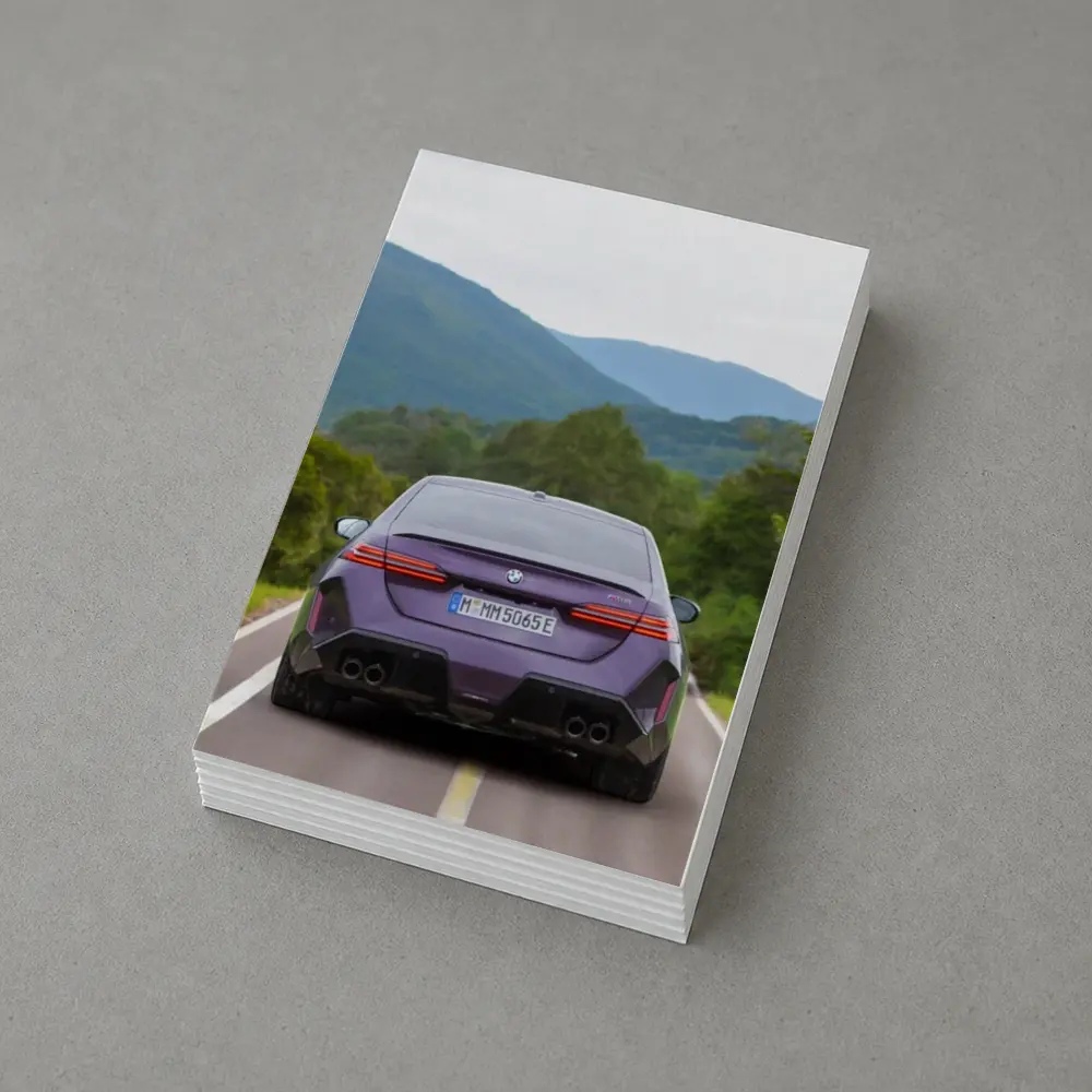 BMW M5 Purple Sedan Mountain Road Drive – Postcards