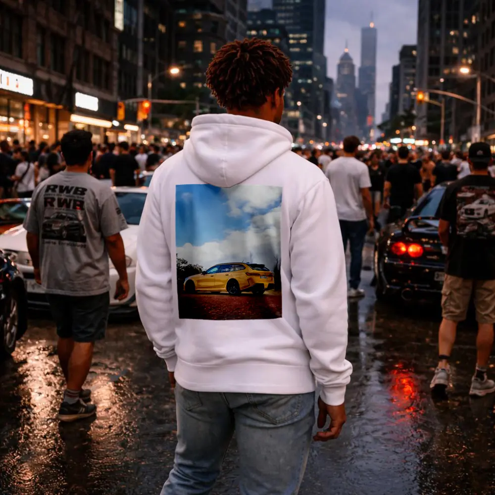 BMW M3 Touring Yellow Autumn Countryside – Hoodies