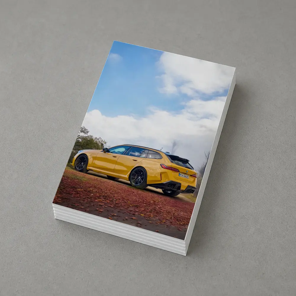 BMW M3 Touring Yellow Autumn Countryside – Postcards