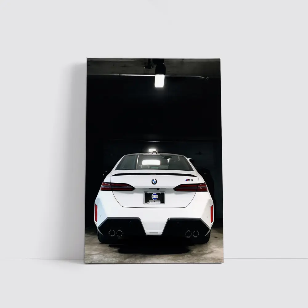 BMW M5 Rear View Dark Garage – Wall Art