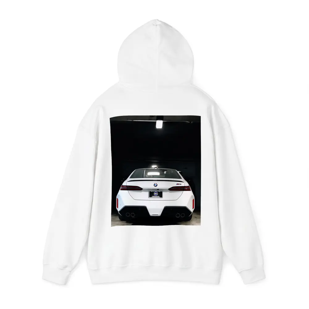 BMW M5 Rear View Dark Garage – Hoodies