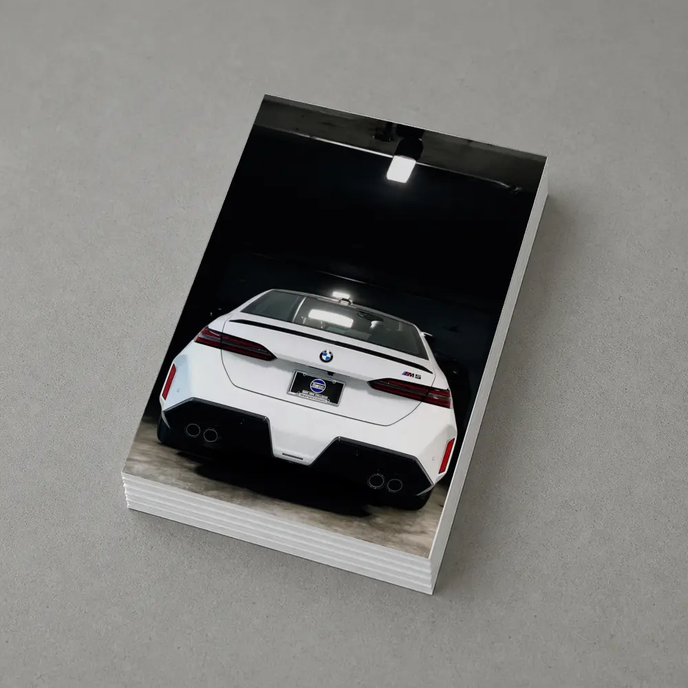 BMW M5 Rear View Dark Garage – Postcards