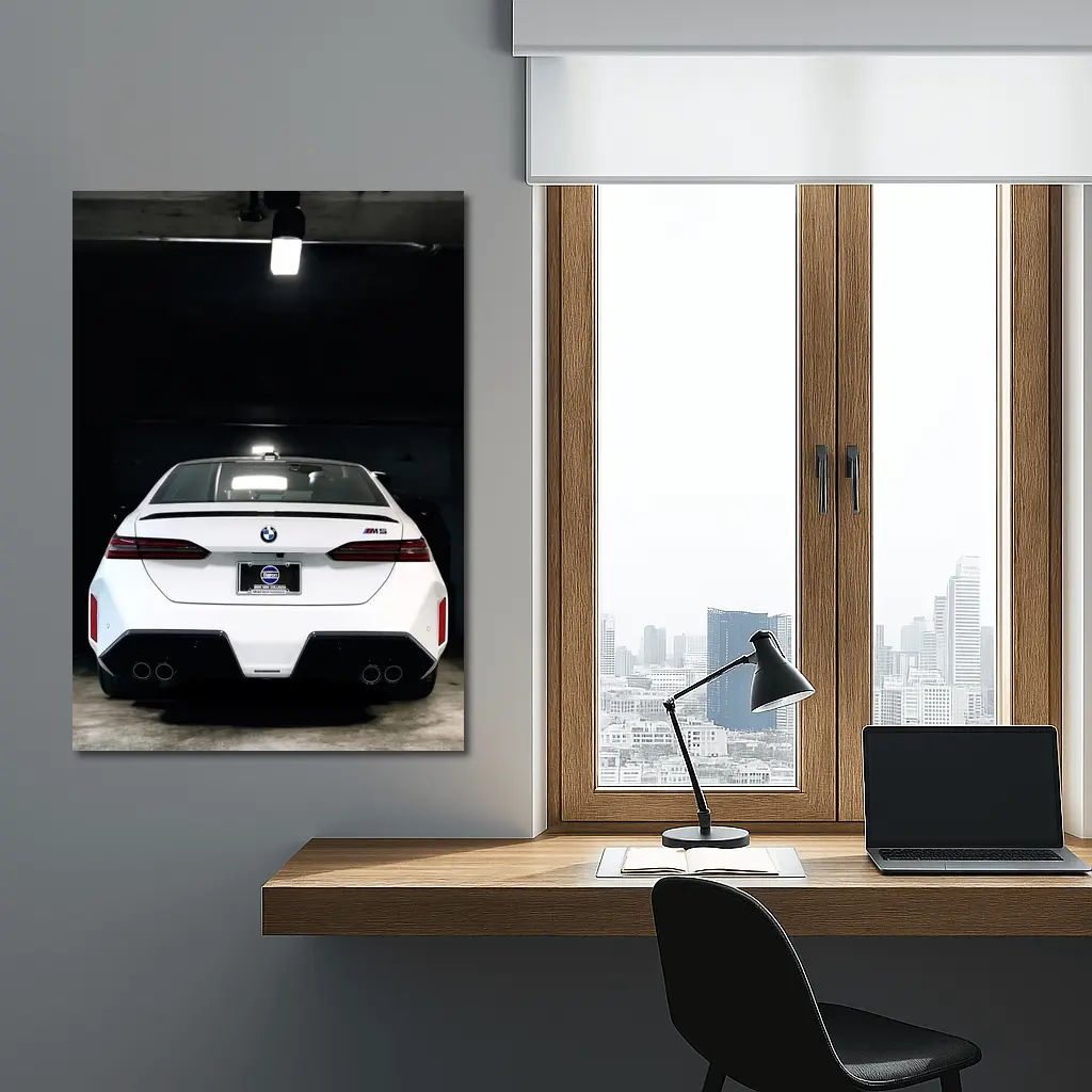 BMW M5 Rear View Dark Garage – Wall Art