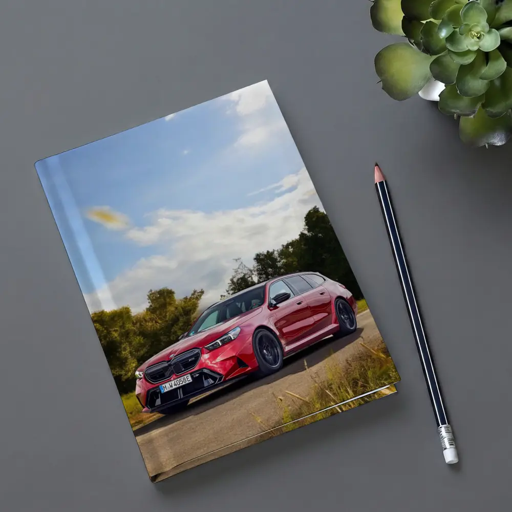 BMW M5 Touring Red On Country Road – Notebooks