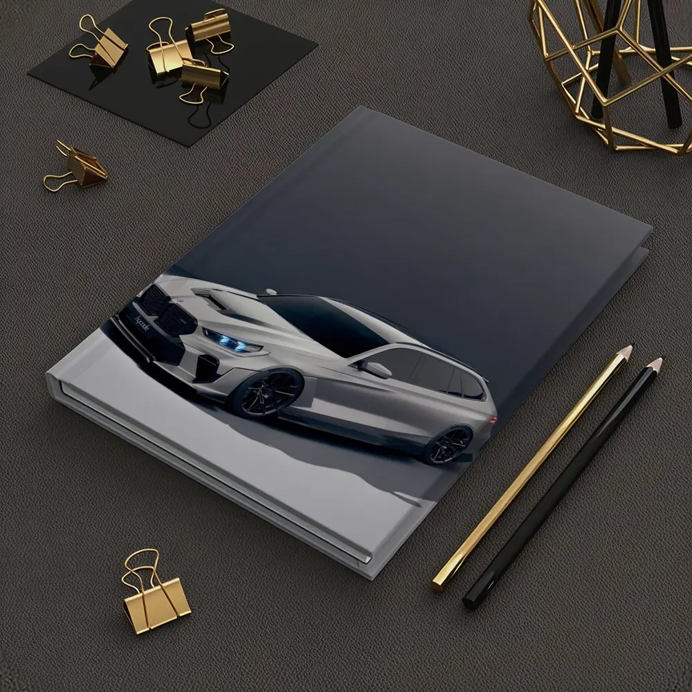 BMW M5 Touring Gray Studio Background – Notebooks