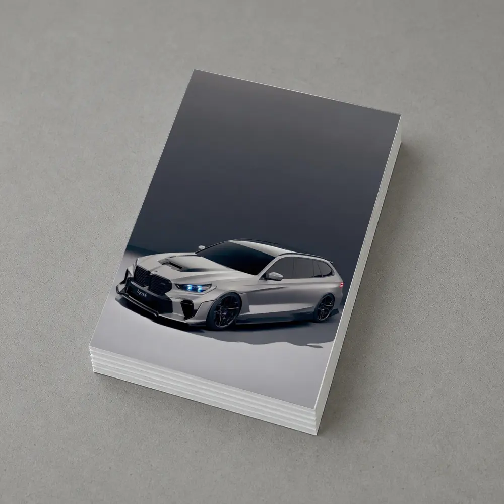 BMW M5 Touring Gray Studio Background – Postcards