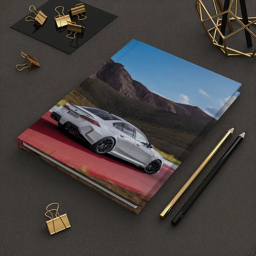 BMW M5 Silver Sedan Mountain Racing Track – Notebooks