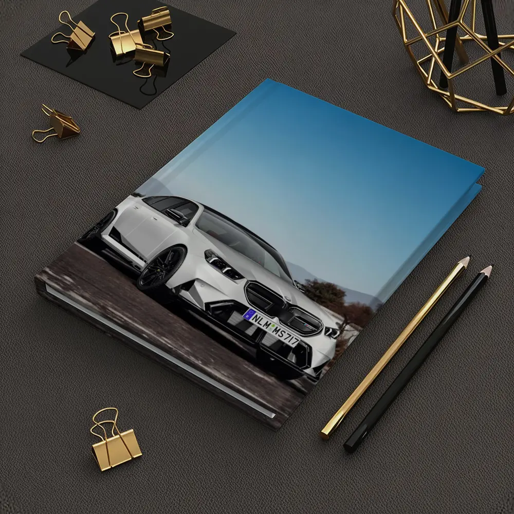 BMW M5 White Sedan Open Road Sky – Notebooks