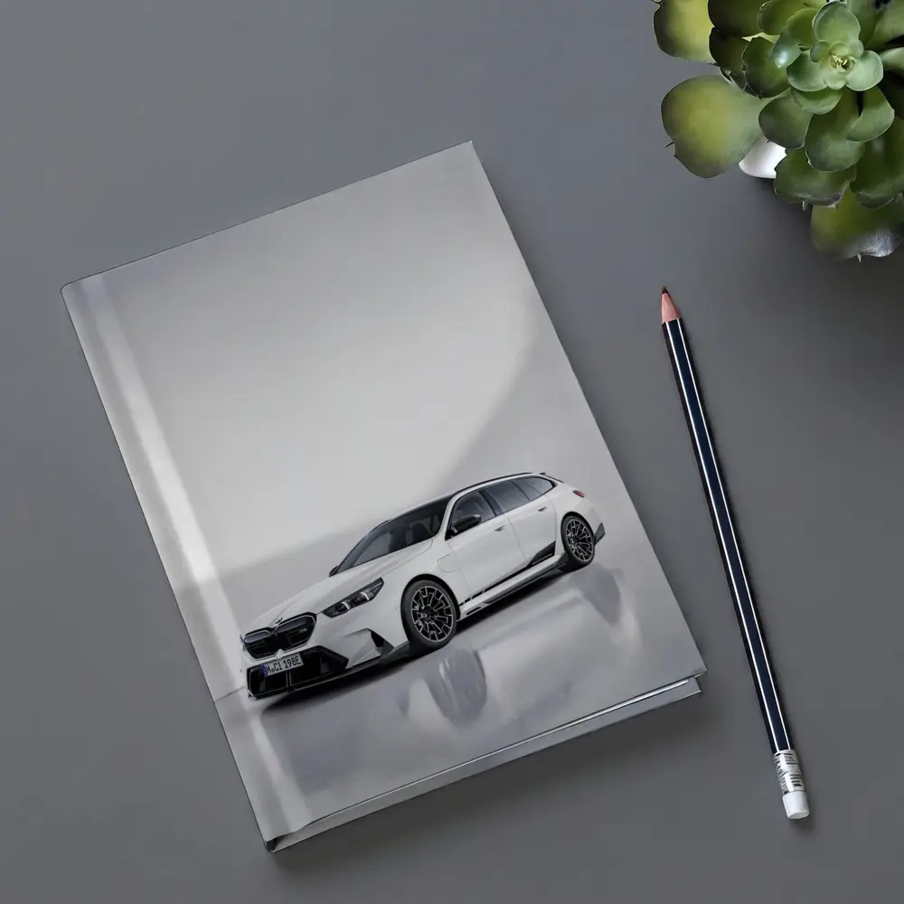 BMW M5 Touring White Studio Background – Notebooks