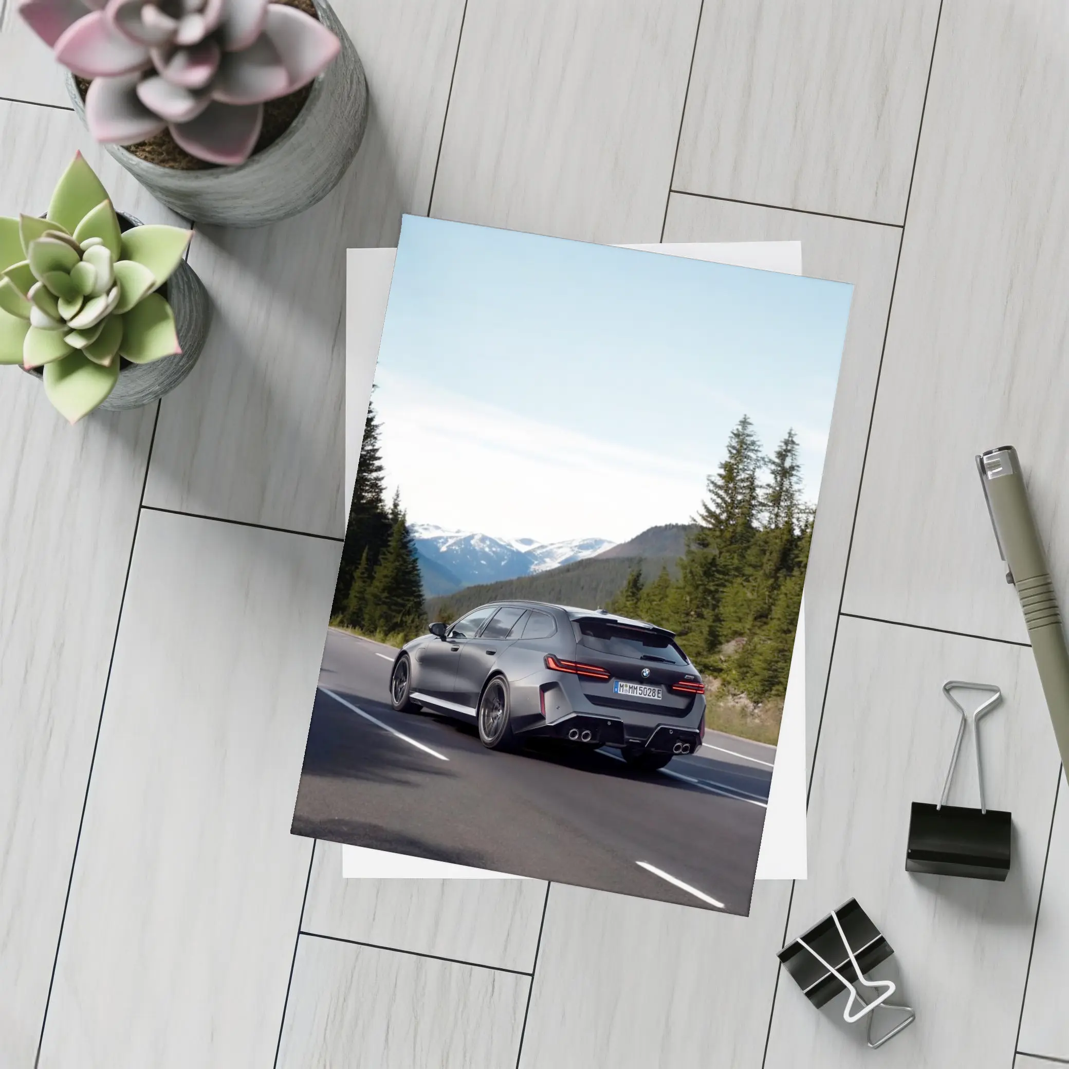BMW M5 Touring Gray Mountain Road Drive – Postcards