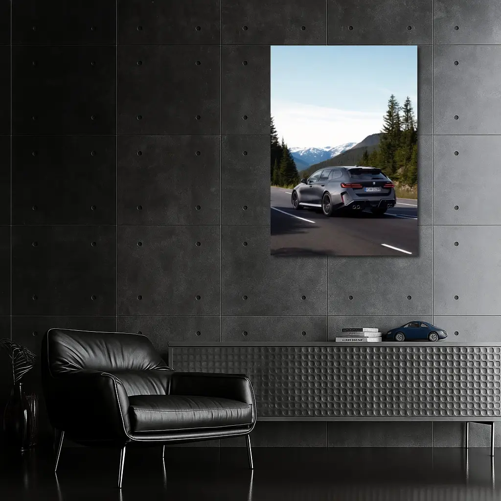 BMW M5 Touring Gray Mountain Road Drive – Wall Art