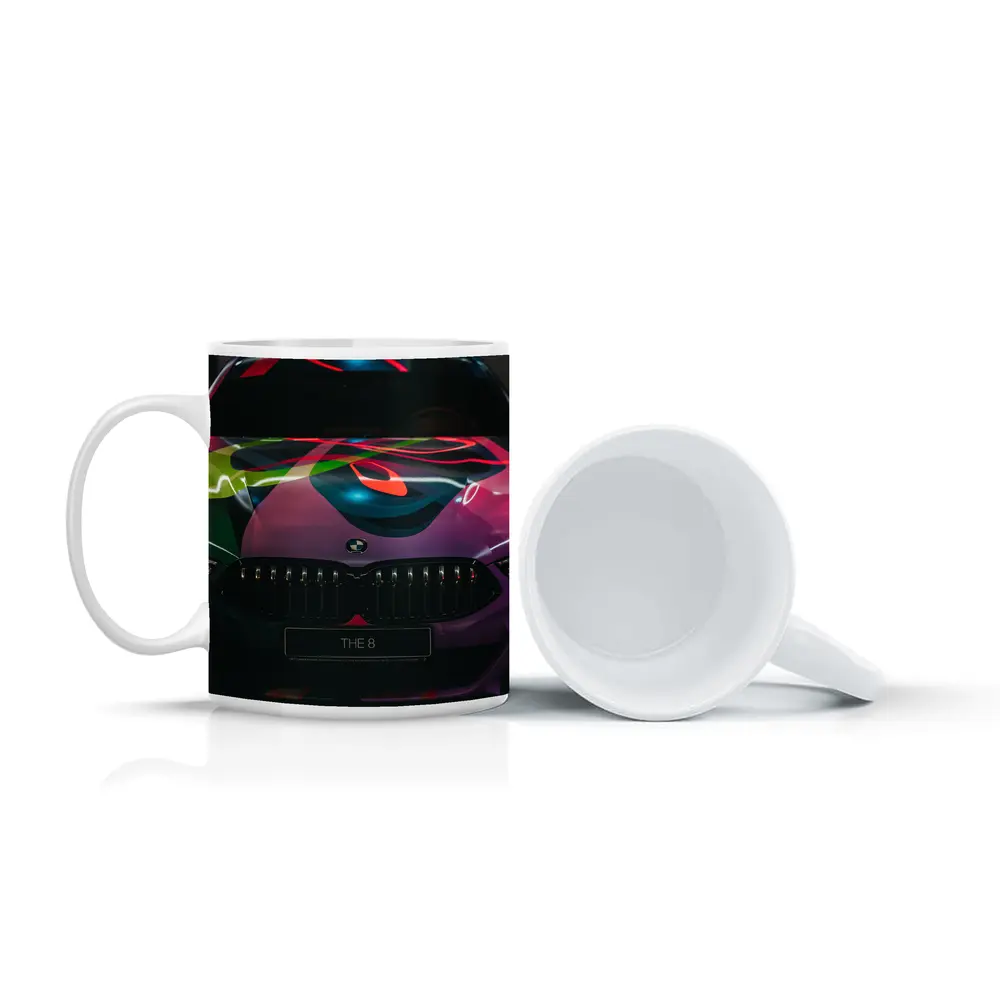 BMW 8 Series Colorful Art Car Front – Mugs