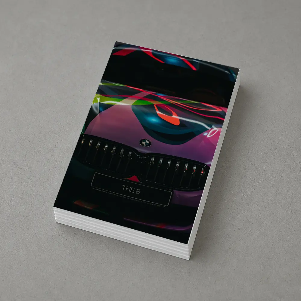 BMW 8 Series Colorful Art Car Front – Postcards