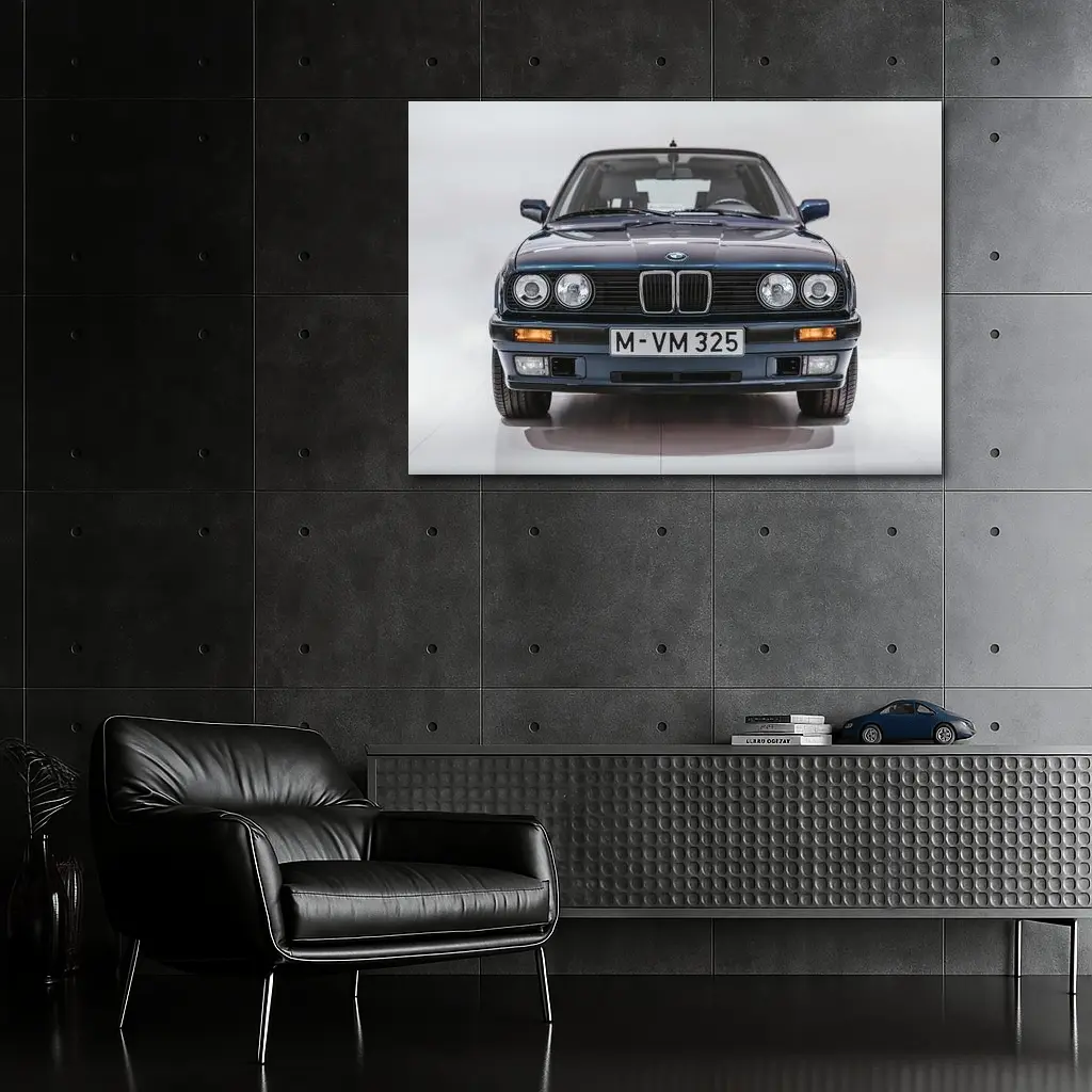 BMW E30 325 Front View Studio – Wall Art