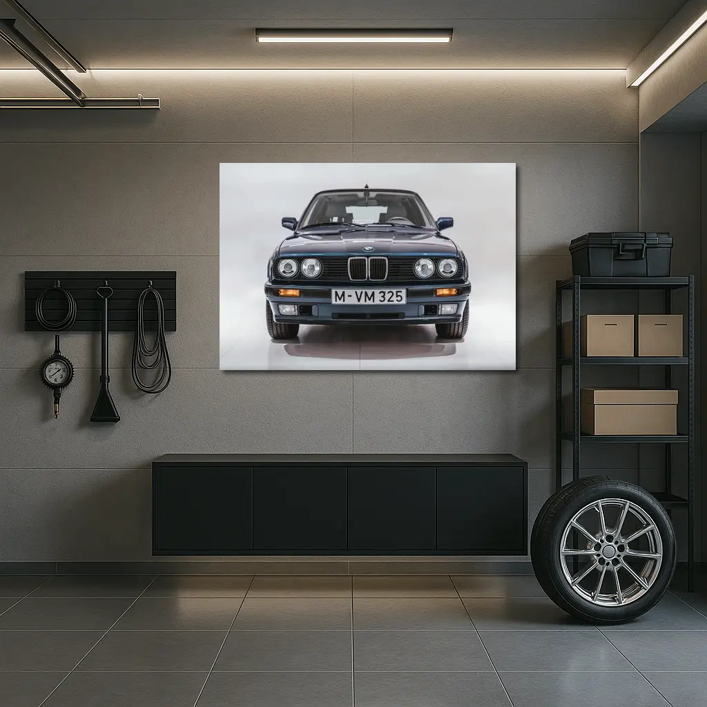 BMW E30 325 Front View Studio – Wall Art