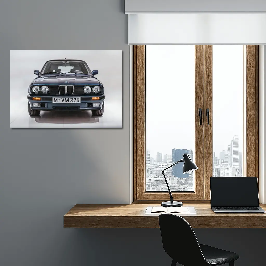 BMW E30 325 Front View Studio – Wall Art