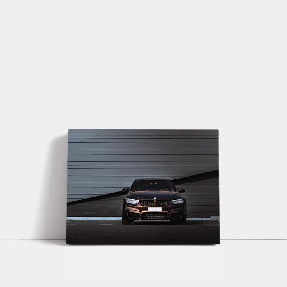 BMW M4 Dark Front View Industrial Wall – Wall Art