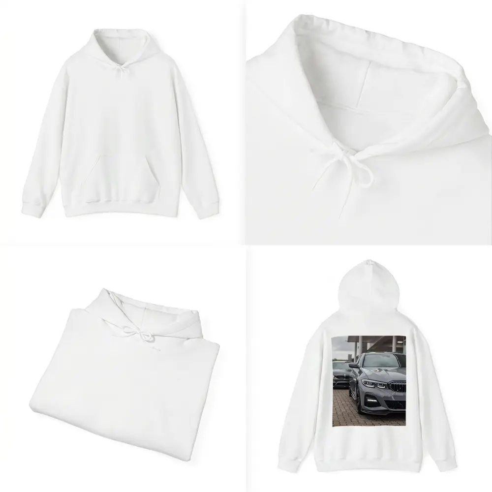 BMW 3 Series Gray Sedan Dealership Lot – Hoodies