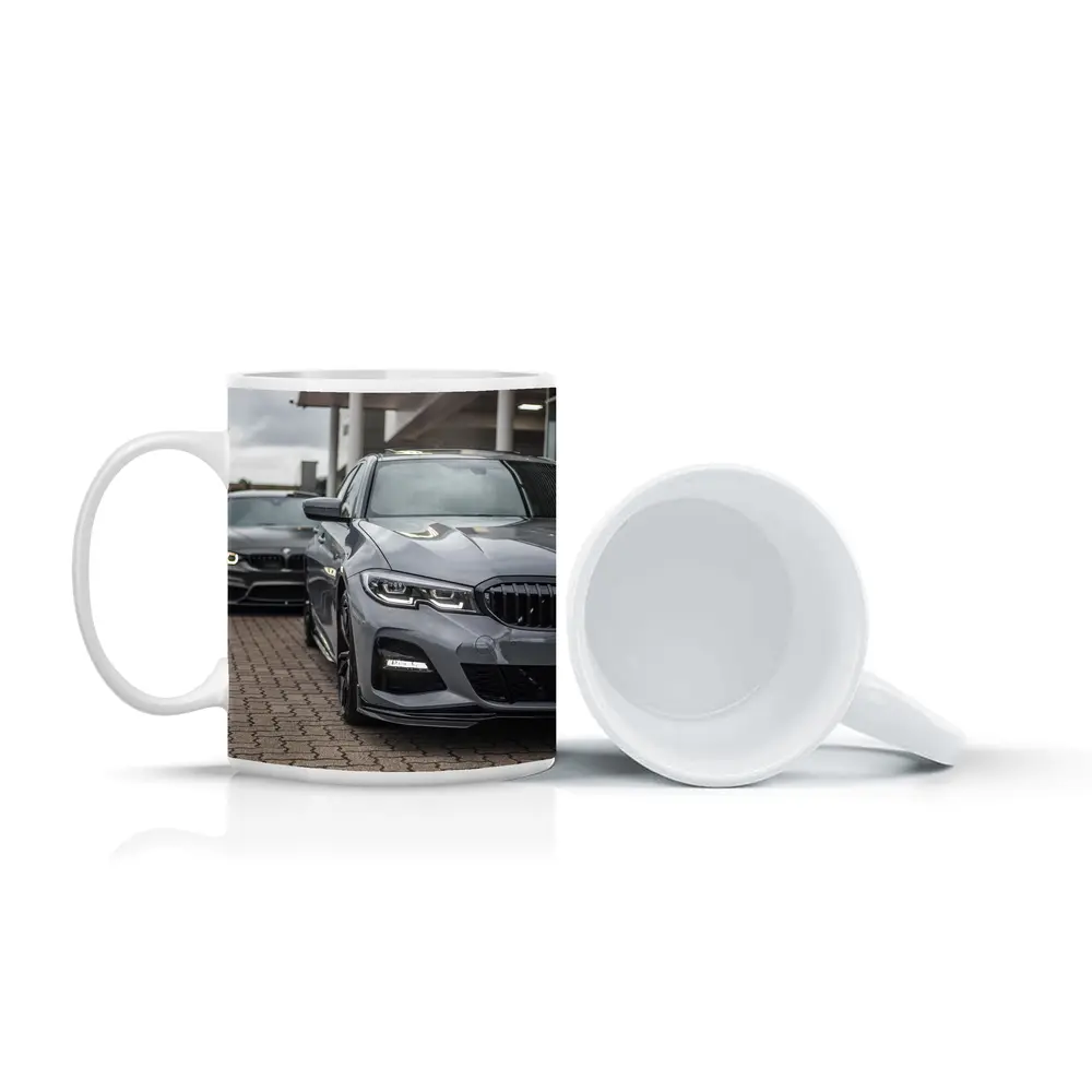 BMW 3 Series Gray Sedan Dealership Lot – Mugs