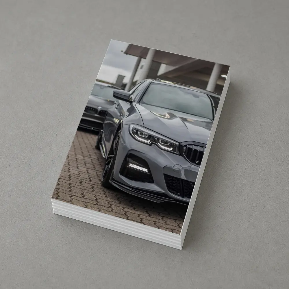 BMW 3 Series Gray Sedan Dealership Lot – Postcards