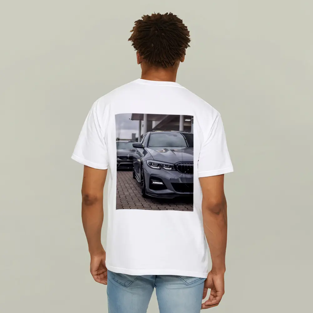 BMW 3 Series Gray Sedan Dealership Lot – T-Shirts