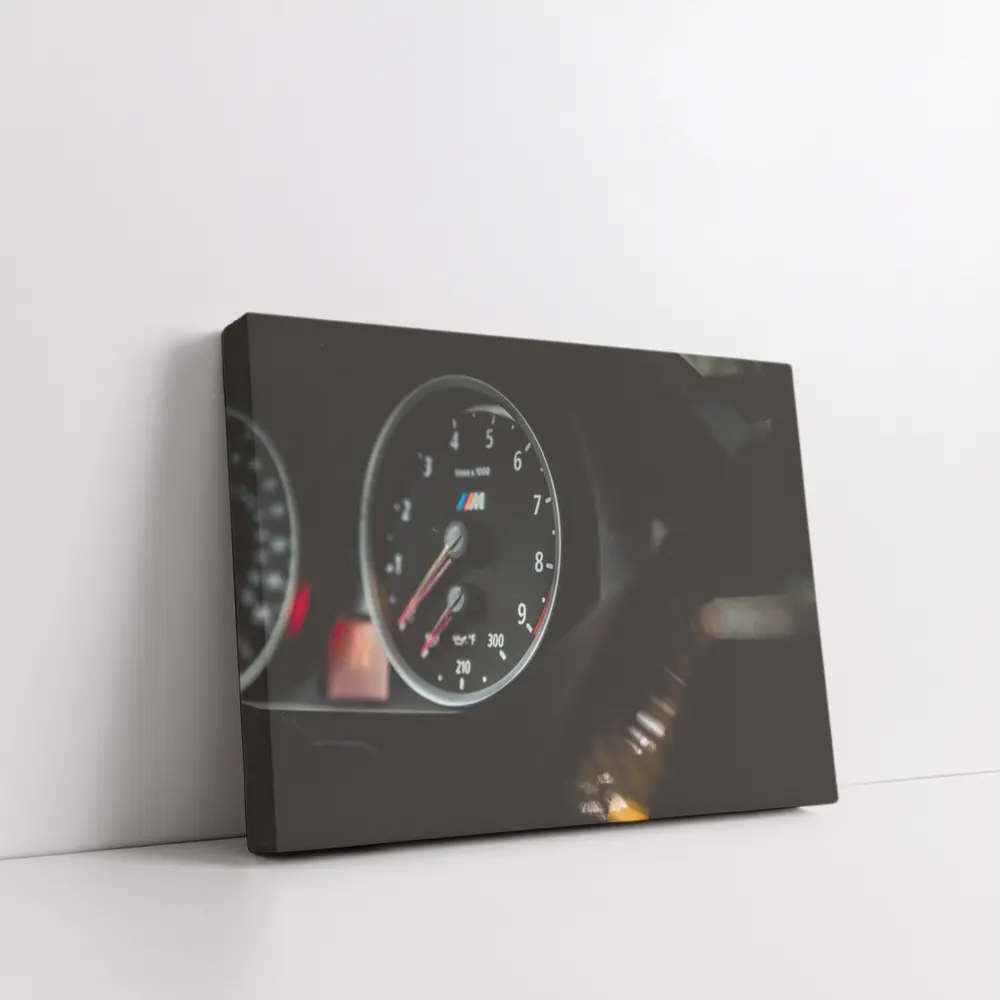 BMW M Series Dashboard Tachometer Dark Interior – Wall Art