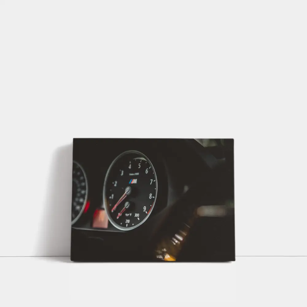BMW M Series Dashboard Tachometer Dark Interior – Wall Art