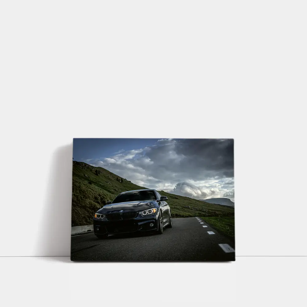 BMW 4 Series Dark Road Mountain Clouds – Wall Art