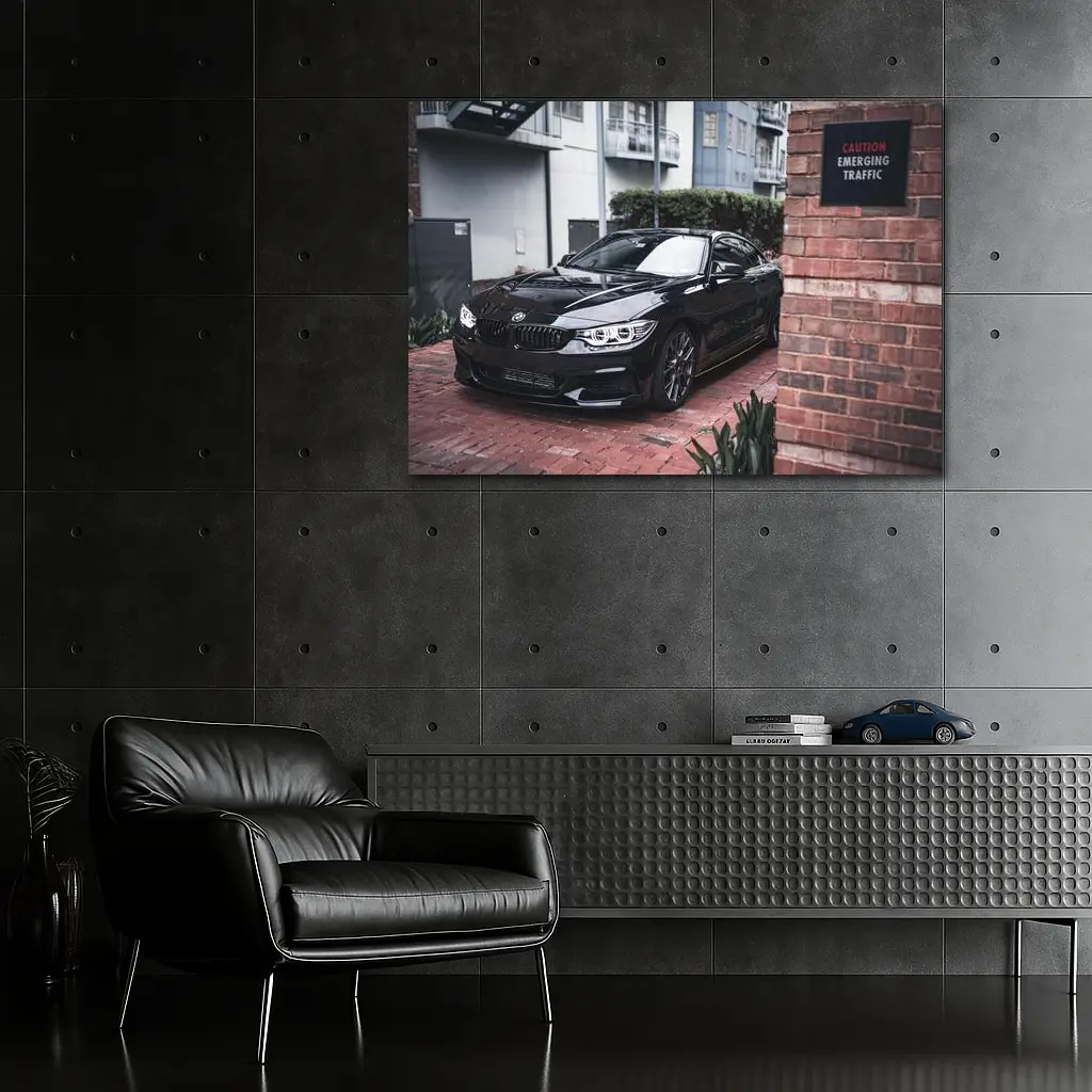 BMW 4 Series Black Coupe Urban Street – Wall Art