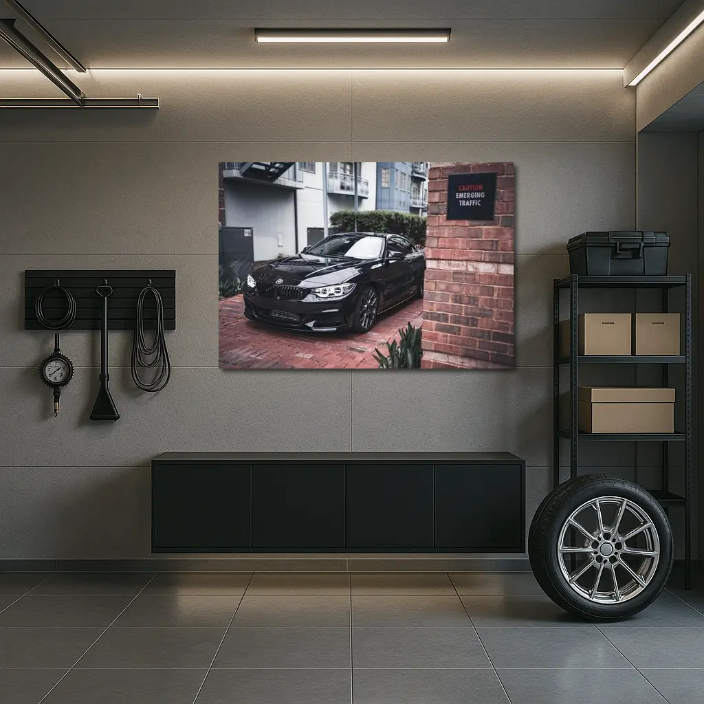 BMW 4 Series Black Coupe Urban Street – Wall Art