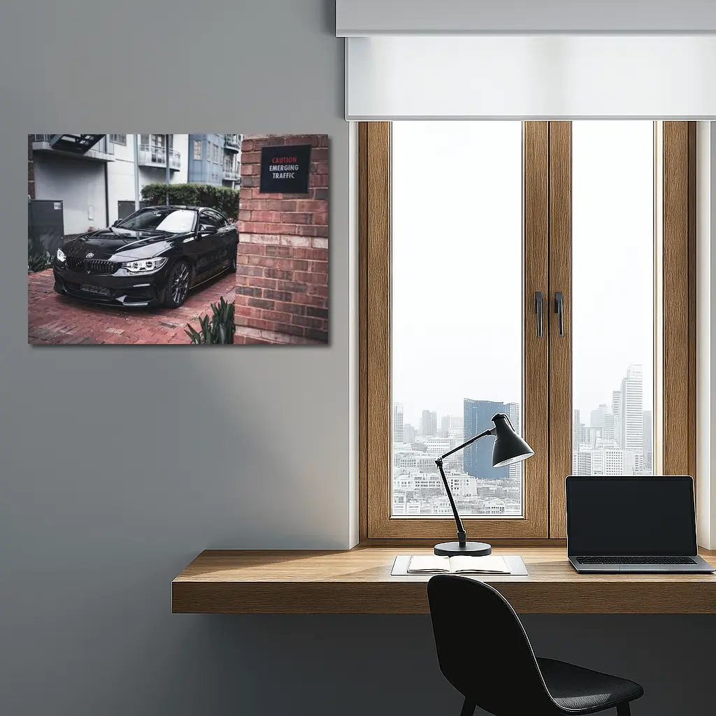 BMW 4 Series Black Coupe Urban Street – Wall Art