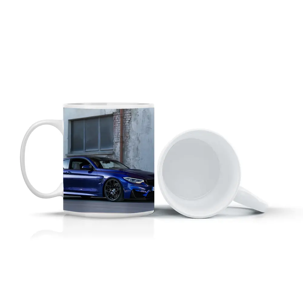 BMW M4 Blue Coupe Urban Street Scene – Mugs